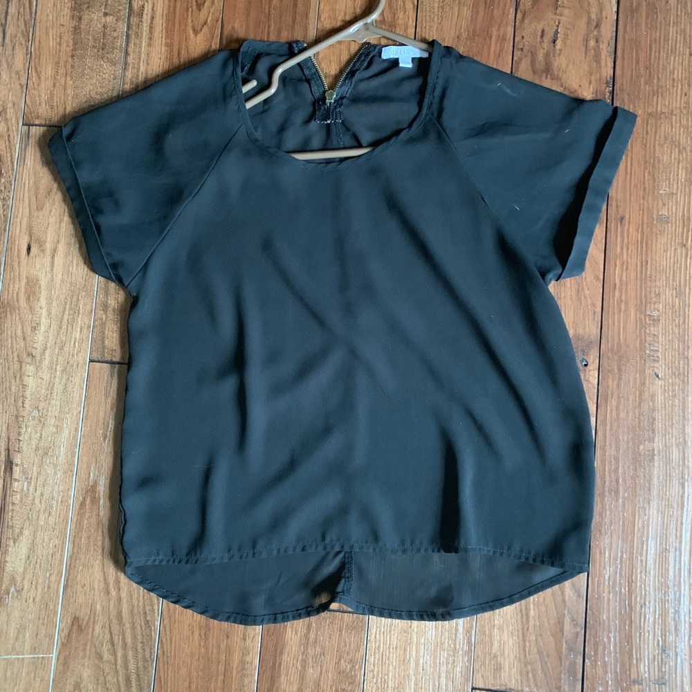 Delia’s sheer black shirt size small